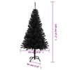 vidaXL Sapin de No&euml;l artificiel avec support noir 120 cm PVC