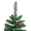 vidaXL Sapin de Noël mince Vert 180 cm PVC et bois de pin massif