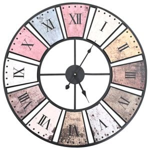 vidaXL Horloge murale vintage avec mouvement &agrave; quartz 60 cm XXL