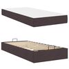 vidaXL Cadre de lit avec matelas avec matelas 2 pcs Tan tissu