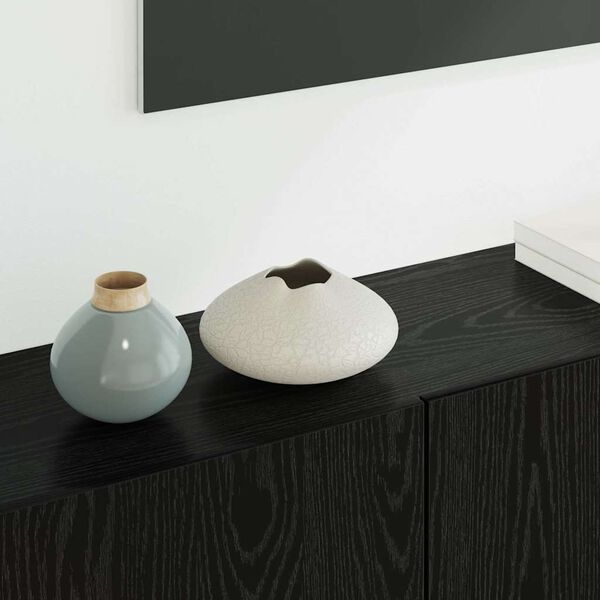 vidaXL Unit&eacute; murale de TV 5 pcs Ch&ecirc;ne noir Bois d'ing&eacute;nierie