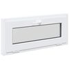 vidaXL Fen&ecirc;tre de sous-sol RISOR 90 x 40 cm PVC et verre Blanc