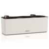 LECHUZA Jardinière CUBE color triple avec supports Blanc 13680