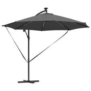 vidaXL Parasol Anthracite 294 x 294 x 248 cm Polyester et Aluminium