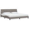 vidaXL Lit avec matelas taupe 200x200 cm tissu