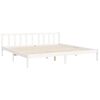 vidaXL Cadre de lit sans matelas blanc bois de pin massif
