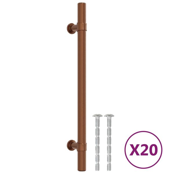 vidaXL Poign&eacute;es d'armoire 20 pcs bronze 160 mm acier inoxydable