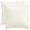 vidaXL Coussin avec oreiller HOUTEN 2 pi&egrave;ces Blanc Lin synth&eacute;tique