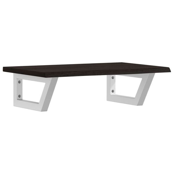 vidaXL &Eacute;tag&egrave;re de vasque murale acier et bois de ch&ecirc;ne massif