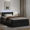 VidaXL Cadre de lit ottoman avec matelas noir 120x200 cm similicuir
