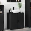 vidaXL Cabinet de salle de bain avec stockage Noir 61 x 35 x 64 cm