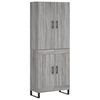 vidaXL Buffet haut Sonoma gris 69,5x34x180 cm Bois d'ing&eacute;nierie