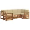 vidaXL Ensemble de canap&eacute;s d'ext&eacute;rieur 6 pc Naturel