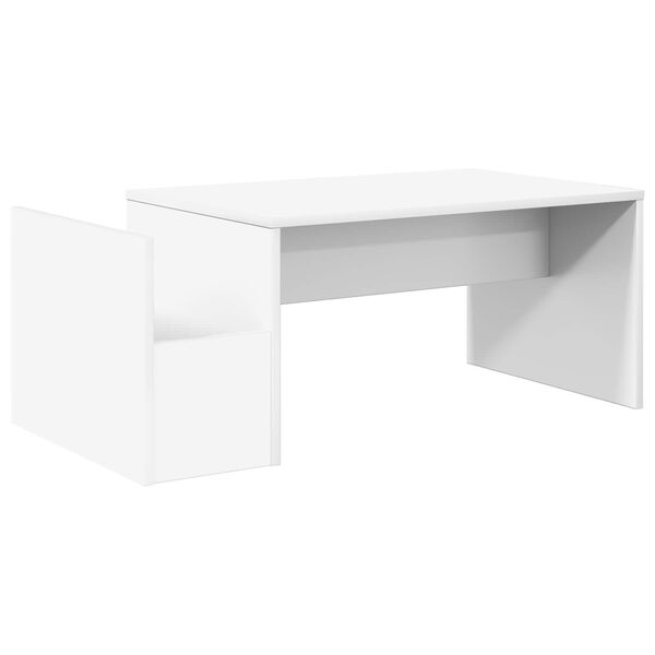 vidaXL Table basse Blanc 90 x 45 x 35 cm Bois d'ing&eacute;nierie