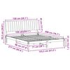 vidaXL Cadre de lit avec t&ecirc;te de lit Marron 150 x 200 cm Pin massif