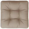 vidaXL Coussin de palette taupe 60x61,5x10 cm tissu