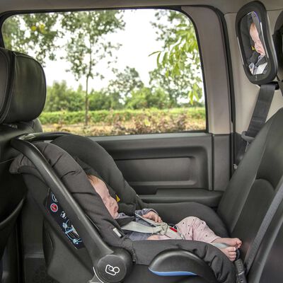 A3 Baby & Kids Miroir de voiture pour bébé avec LED 28,5x21,4x8cm Noir