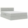 vidaXL Lit de Rangement avec matelas Gris clair 140 x 200 cm Velours
