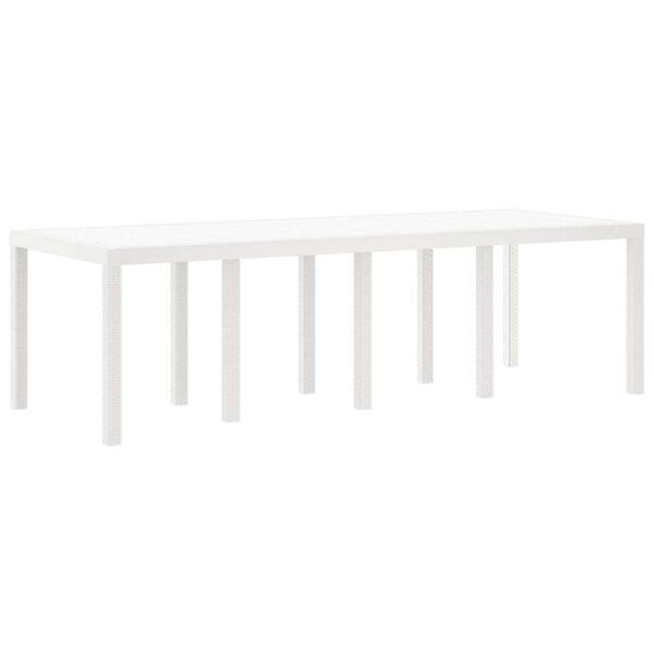 vidaXL Ensemble de salle à manger pour jardin 11 pcs Blanc Rattan Polt