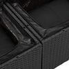 vidaXL Ensemble de Canap&eacute;s avec coussin 7 pcs Noir polyrotin