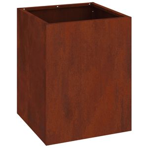 vidaXL Cache-pot de jardin Acier patin&eacute; 32 x 32 x 40 cm Acier patin&eacute;