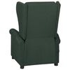 vidaXL Fauteuil de massage Vert fonc&eacute; Tissu