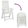 vidaXL Chaises inclinables de jardin lot de 2 blanc PP