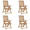 vidaXL Chaises pliables de jardin lot de 4 Bois d'acacia solide