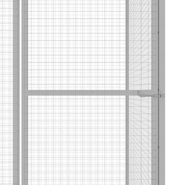 vidaXL Cage pour chat 4,5x1,5x1,5 m Acier galvanis&eacute;