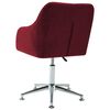 vidaXL Chaises pivotantes à manger lot de 2 rouge bordeaux tissu