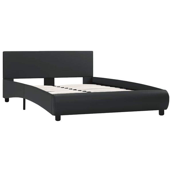 vidaXL Cadre de lit avec LED sans matelas noir 120x200 cm
