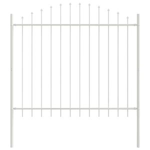vidaXL Cl&ocirc;ture de jardin Blanc 170 x 165 cm Acier enduit de poudre
