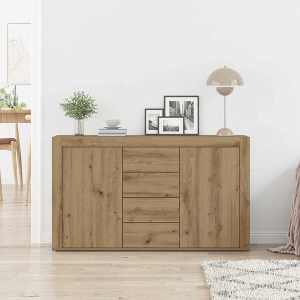 vidaXL Buffet Ch&ecirc;ne artisanal 120 x 36 x 69 cm Bois d'ing&eacute;nierie