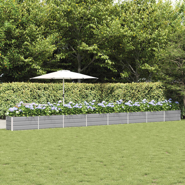 vidaXL Jardini&egrave;re Gris clair 480 x 50 x 45 cm Acier galvanis&eacute;