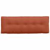 vidaXL Coussin de Dos Rouge orange 140 x 50 cm Tissu en velours c&ocirc;tel&eacute;