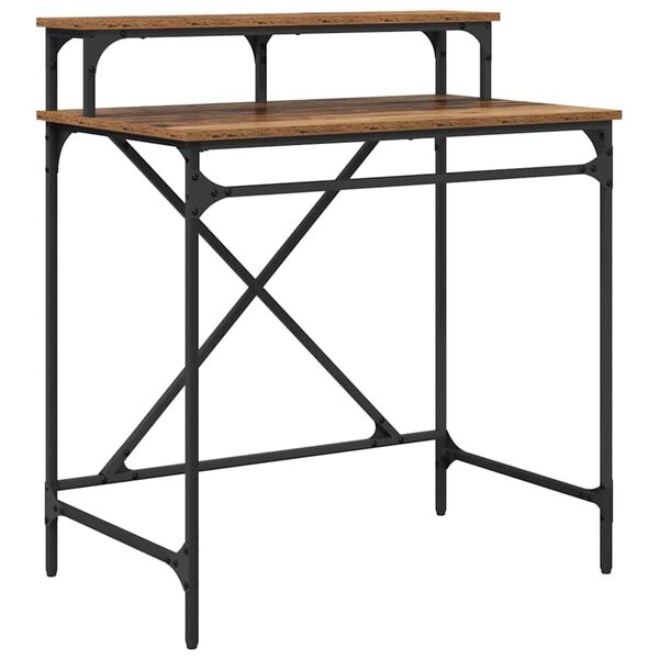 vidaXL Bureau Bois Ancien 80 x 50 x 90 cm Bois d'ing&eacute;nierie