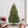 vidaXL Sapin de No&euml;l artificiel avec 300 LED Vert 210 cm PVC et m&eacute;tal