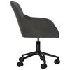 vidaXL Chaise pivotante de bureau Gris fonc&eacute; Velours