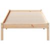 vidaXL Cadre de lit extra long sans matelas 80x220 cm bois massif pin