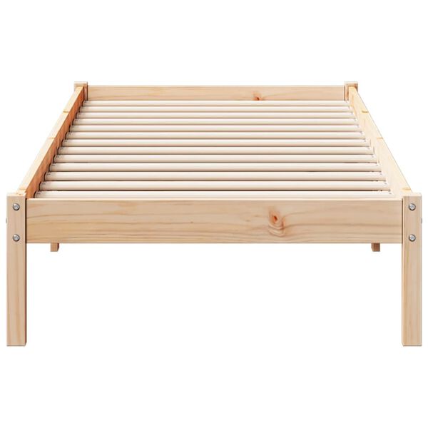 vidaXL Cadre de lit extra long sans matelas 80x220 cm bois massif pin
