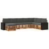 vidaXL Ensemble de canap&eacute;s d'ext&eacute;rieur 8 pc Naturel et Anthracite
