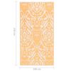 vidaXL Tapis d'ext&eacute;rieur ARAKIL Orange et blanc 160x230 cm PP