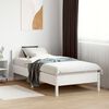 vidaXL Cadre de lit sans matelas blanc 75x190 cm bois de pin massif
