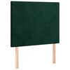 vidaXL T&ecirc;te de lit Vert fonc&eacute; 90x5x118/128 cm Velours