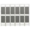 vidaXL Cloison de s&eacute;paration 6 panneaux Gris 210x165 cm Tissu