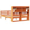 vidaXL Lit biblioth&egrave;que sans matelas cire marron 140x190 cm pin massif