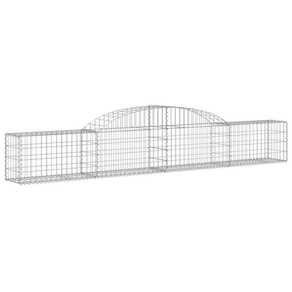 vidaXL Paniers à gabions arqués 11 pcs 300x30x40/60 cm fer galvanisé