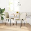 vidaXL Chaises à manger lot de 2 crème similicuir