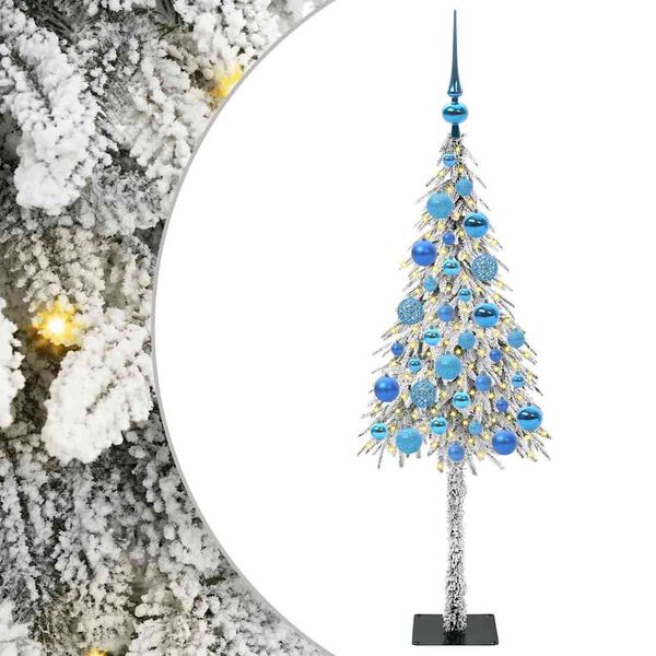 vidaXL Sapin de No&euml;l avec 150 LED Blanc 120 cm PE et Acier