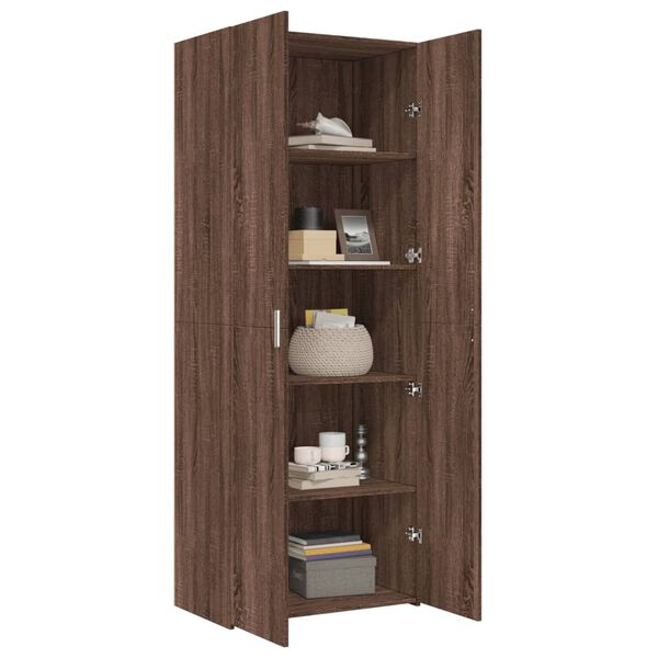 vidaXL Buffet haut ch&ecirc;ne marron 70x42,5x185 cm bois d'ing&eacute;nierie